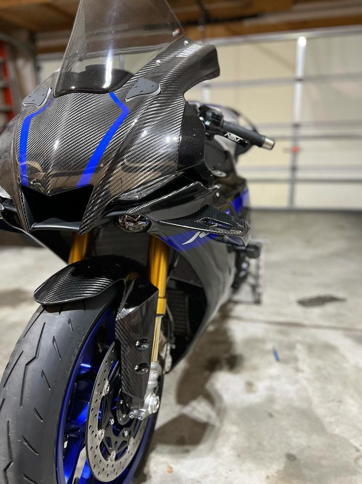 DRY Carbon Fiber Winglets for 2020 - 2024 YAMAHA R1 RN49