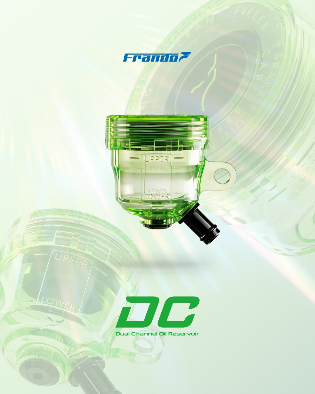 Clear Oil Brake Reservoir - Oil Tank Cup (Dual-Channel)
