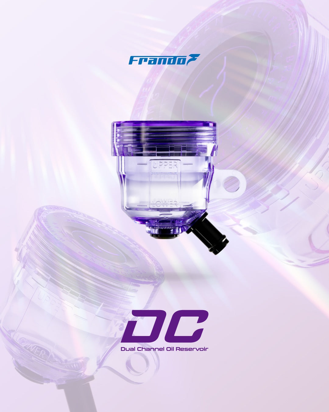 Clear Oil Brake Reservoir - Oil Tank Cup (Dual-Channel)