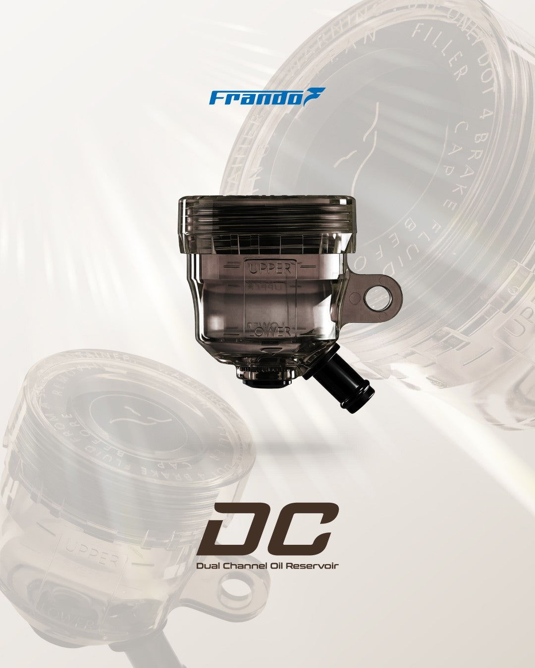 Clear Oil Brake Reservoir - Oil Tank Cup (Dual-Channel)