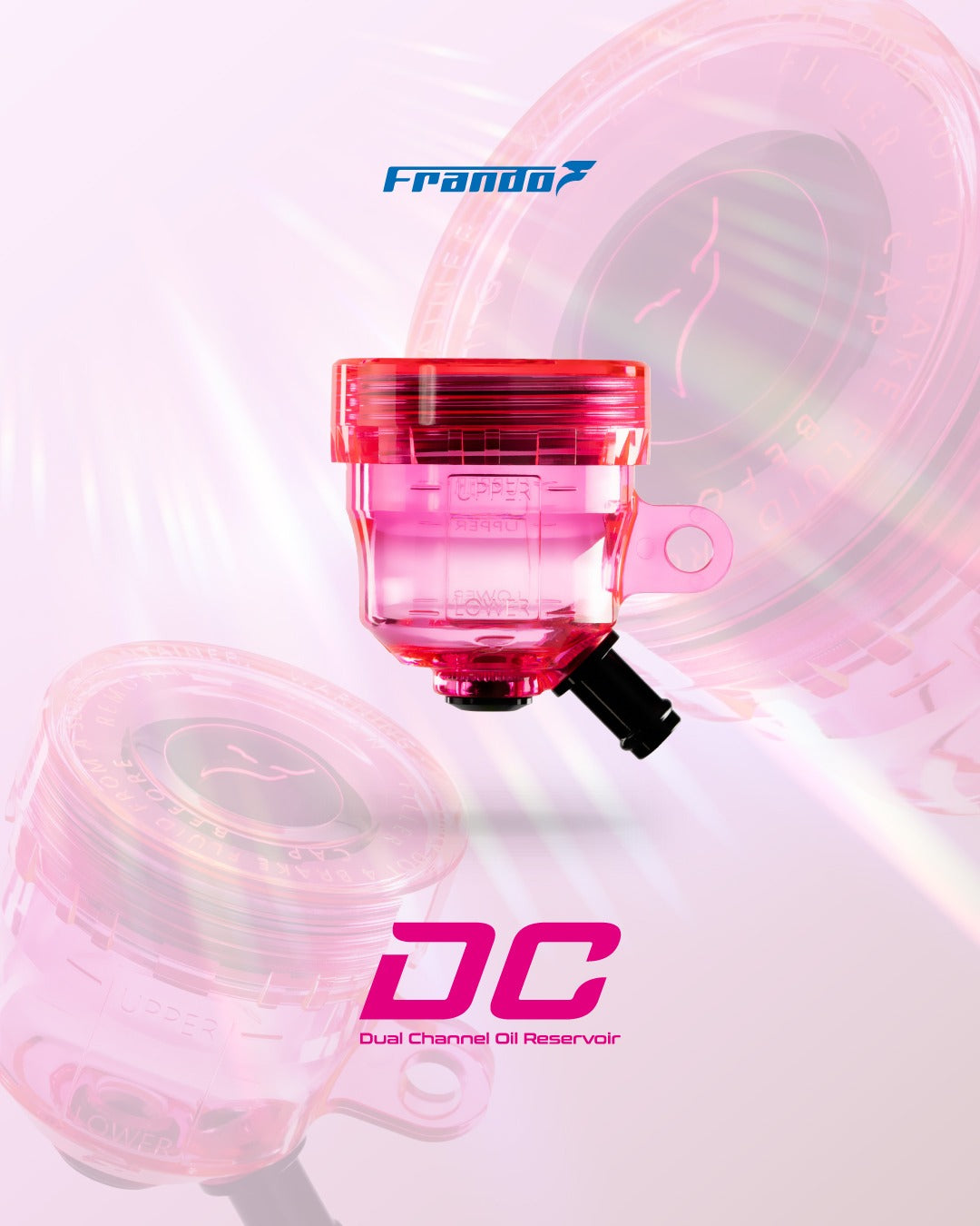 Clear Oil Brake Reservoir - Oil Tank Cup (Dual-Channel)