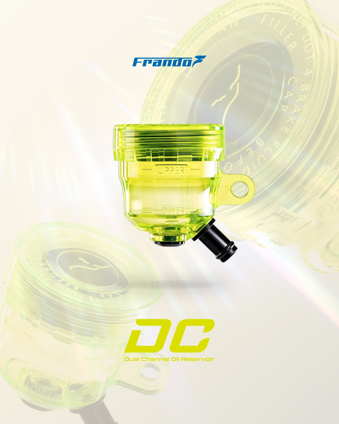 Clear Oil Brake Reservoir - Oil Tank Cup (Dual-Channel)