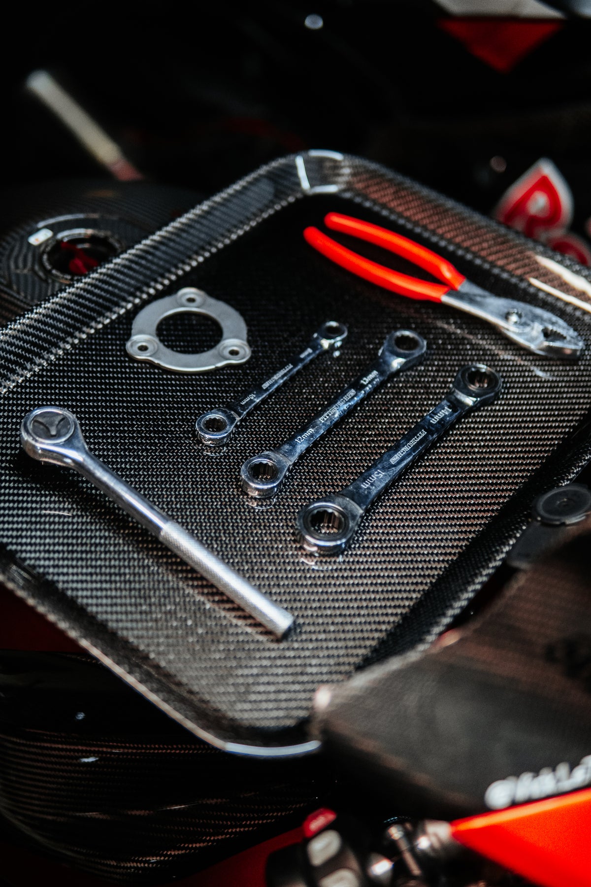 Carbon Fiber Tray for Tools, Keys, Watches 12"x17"