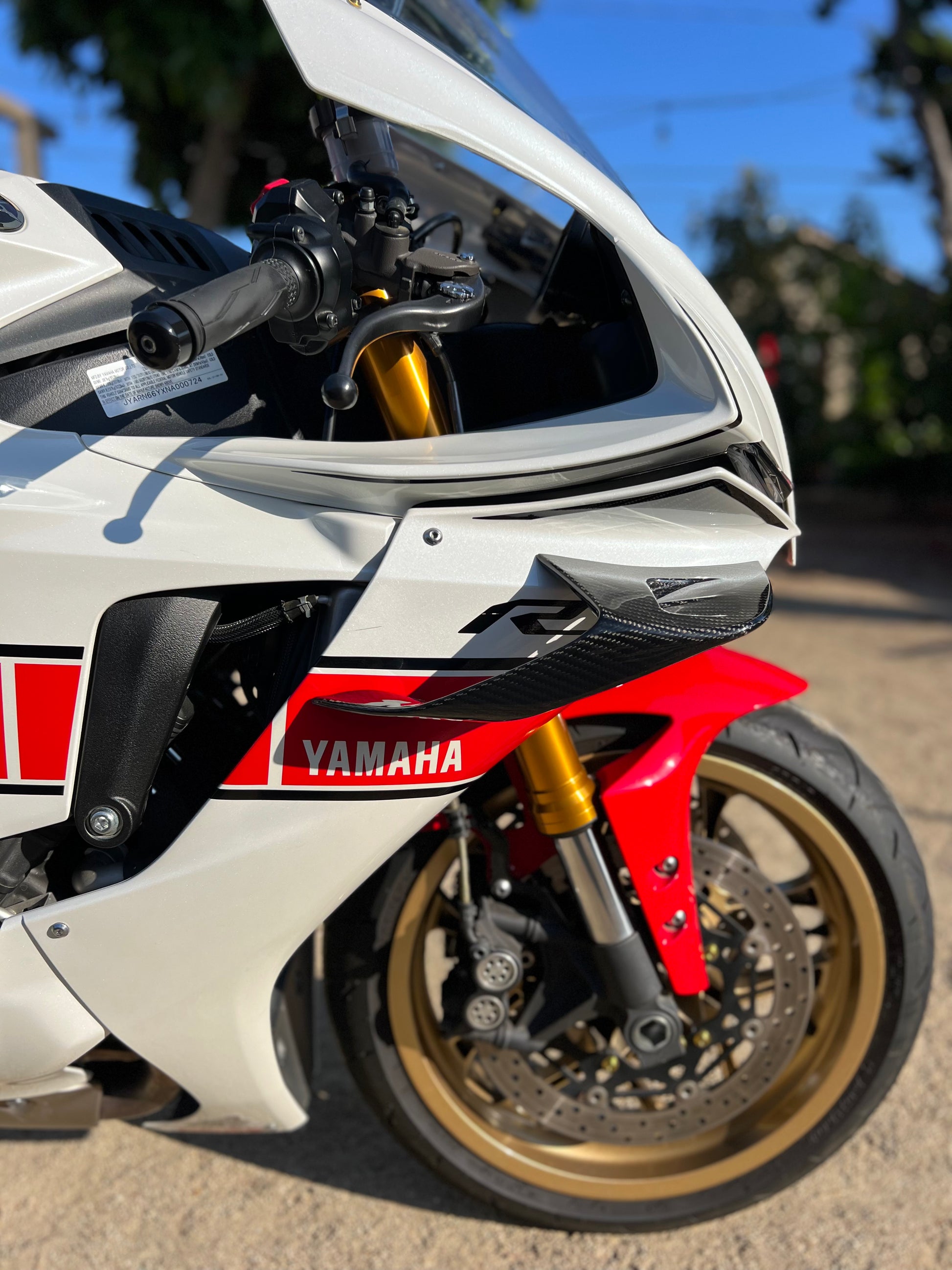 DRY Carbon Fiber Winglets for 2020 2023 YAMAHA R1 RN49 TL Motor