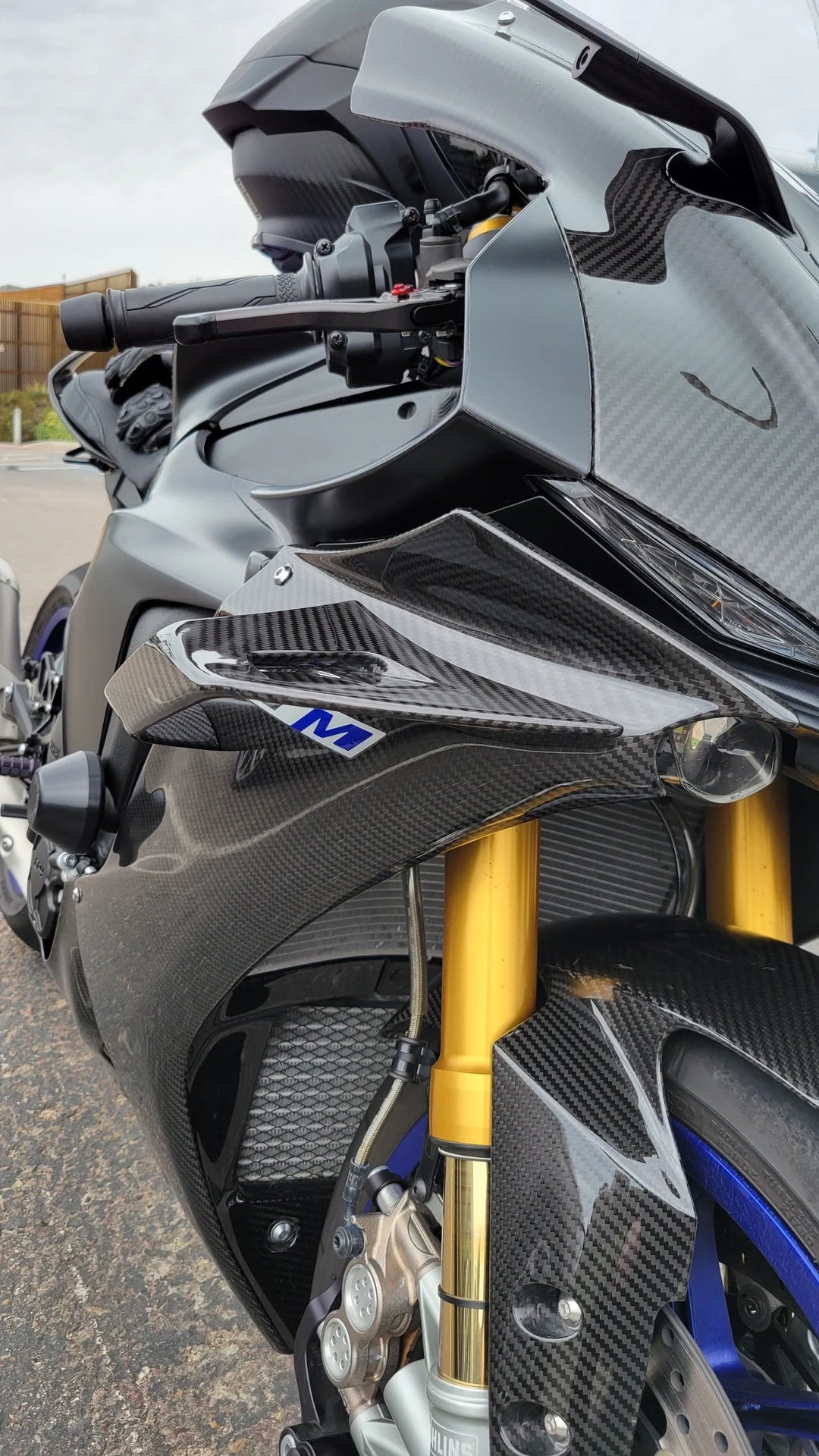 DRY Carbon Fiber Winglets for 2020 2023 YAMAHA R1 RN49 TL Motor